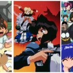 a split image of monster rancher gunsmith cats and ranma anime