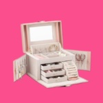 vlando jewelry box organizer for girls women large baroque jewelry storage box with mirror