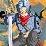 future trunks crouching with sword